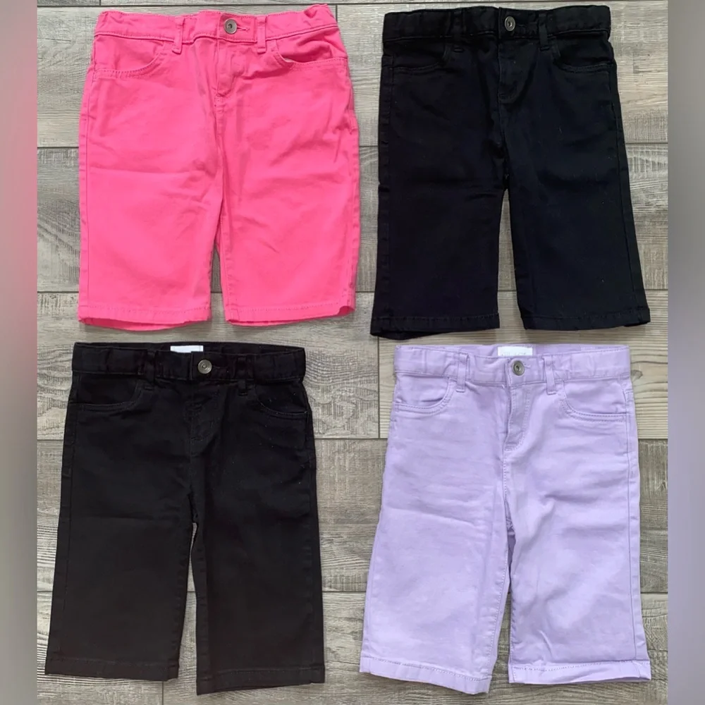 NWOT Children’s Place Skimmer Bermuda Black Shorts Bundle Lot Girls Size 8 Slim